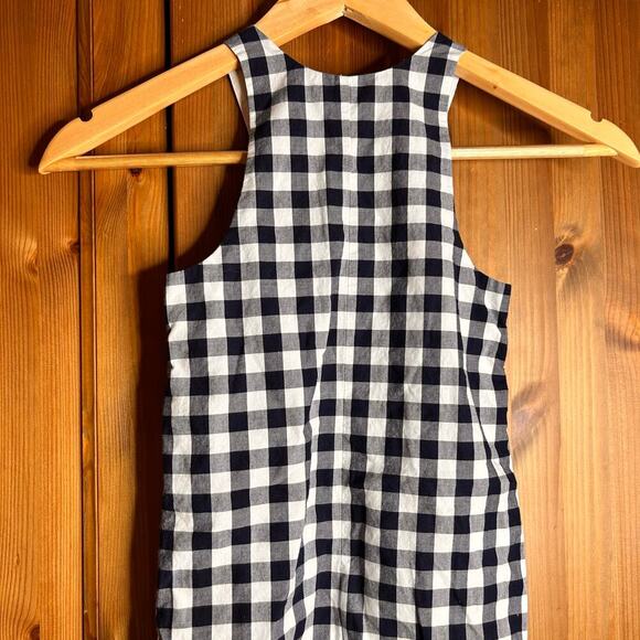 Janie & Jack Merchant Marine Gingham Overall Romper Baby Girl 18 24 Months Blue - Picture 8 of 10